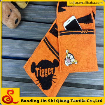 Top quality and super absorbent microfiber or cotton sport towels with zipper and pocket